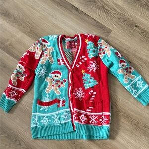 Festive Red and green Christmas Cardigan